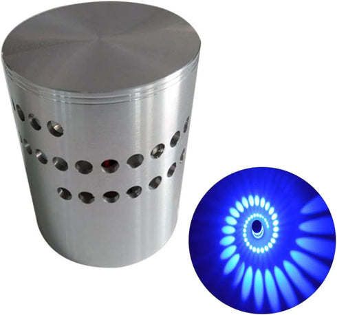 NUOBESTY Spiral LED Wall Sconce Light 3W Blue Light Fixture for Bedroom
