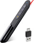 DinoFire USB Type C Wireless Presenter Remote Clicker with Volume Control, Red Pointer, Long Range for Mac PC