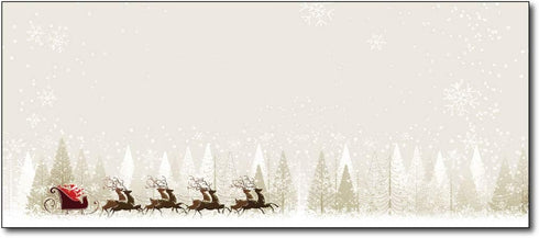 Christmas Envelopes #10 Letter Size - 80 Holiday Envelopes (Santa & Reindeer)