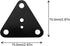JCBIZ 2PCS Triangular Plate Reinforced Flat Corner Bracket Furniture Fixing Angle Iron Repair Plate Metal Flat Corner