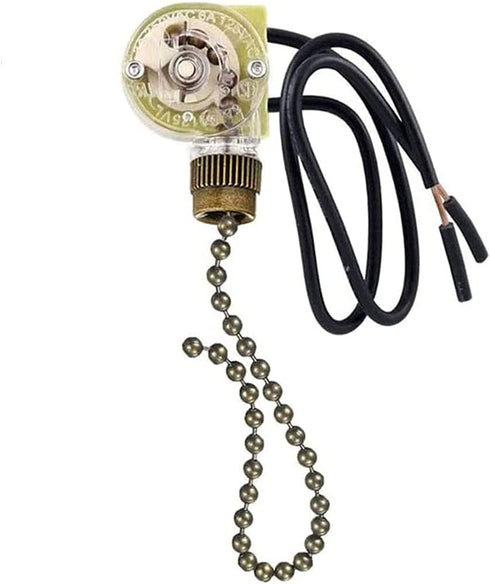 ZE-109 On-Off Pull Chain Speed Control Switch for Ceiling Fan, Compatible with Hunter Ceiling Fan Light, Bronze