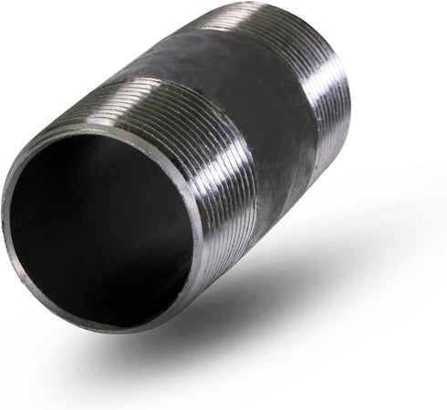OQCM3060 6" Long Black Steel Nipple Pipe Fitting, 3" Nominal Size Diameter