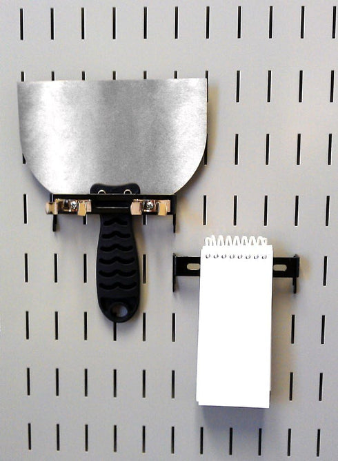 Wall Control Black C-Bracket Slotted Metal Pegboard Hook for Pegboard and Slotted Tool Board - 1in x 4in