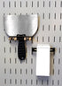 Wall Control Black C-Bracket Slotted Metal Pegboard Hook for Pegboard and Slotted Tool Board - 1in x 4in