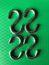 S Hook - Marine Grade 316 Stainless Steel, 1.56" Long, 5/32" Thick Metal Hook for Hanging and Utility Use (4)