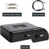 Cash Box with Combination Lock, Durable Metal Cash Box with Money Tray, Security Locker with Cable, Black