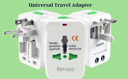 Worldwide Portable Universal Power Adapter, All in One International Travel Wall Charger for USA EU UK Outlets