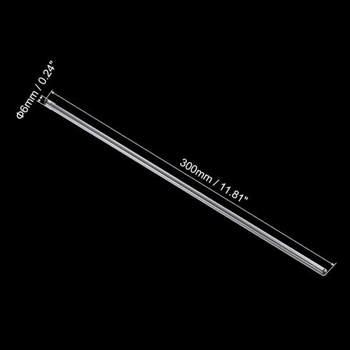 MECCANIXITY 3.3 Borosilicate Glass Stick 11.8" Length 6mm Dia Stir Rod Mixing Tools 8Pcs