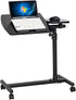 Volowoo 23.22" 13.38" (25.2-38.19)") Mobile Stand Up Desk, Adjustable Laptop Desk with Wheels Flat Surface Computer
