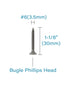 100pcs #6 x 1-1/8" Flat Head Phillips Drywall Screws - Fine Thread Sharp Point Wood Screw, Carbon Steel 1022A