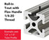 8020, 3283, 15 Series, 1/4-20 Steel Roll in T-Nut with Flex Handle - T Slot Accessories (10 Pack)