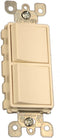 Leviton 5641-T 15 Amp, 120/277 Volt, Decora Single-Pole / 3-Way AC Combination Switch, Commercial Grade, Grounding, Light Almond by Leviton