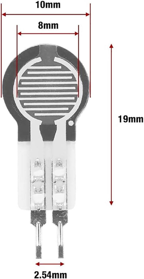 Thin Film Pressure Sensor: Pack of 2, 0.4 mm Thickness, 20g~2kg Pressure Sensing Range