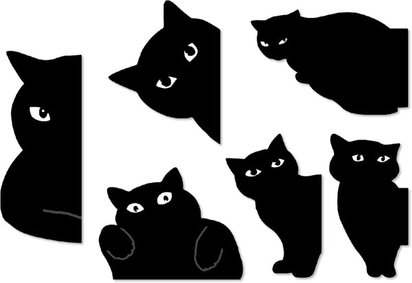 Magnetic Bookmarks - 6 Assorted Cute Clip Set for Teachers, Students, Book Lovers, Kawaii Cat Magnet Page Markers