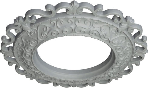 Ekena Millwork CM13OR Orrington Ceiling Medallion, 13 1/4"OD x 6 5/8"ID x 1 1/8"P, Factory Primed