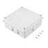 ABS Plastic Dustproof Waterproof IP65 Junction Box, Universal Electrical Project Enclosure, White, 5.9"x5.9"x2.8"