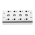 uxcell 1/4" G Thread 4 Row Aluminum Manifold Socket for 4V210 Series Pneumatic Valve Base