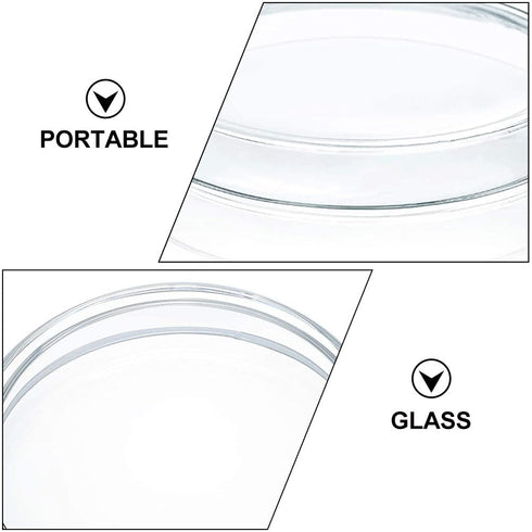 5Pcs Glass Petri Dishes, High Borosilicate Glass Cell Culture Dishes, Lab Supplies 60mm