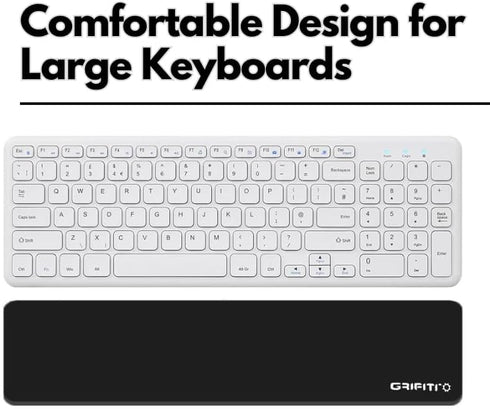 GRIFITI Slim Wrist Pad 17" x 4" x 0.25" - Ergonomic Keyboard Support for Standard Computer Keyboards