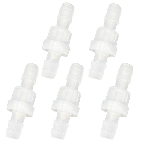 One Way Check Valve - 5/16" Hose Barb Non Return Plastic Valve for Water Fuel Oil Air Gas (Pack of 5)