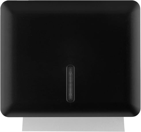 Multifold Paper Towel Dispenser Wall Mount (Black), Folded Hand Towel Dispenser for