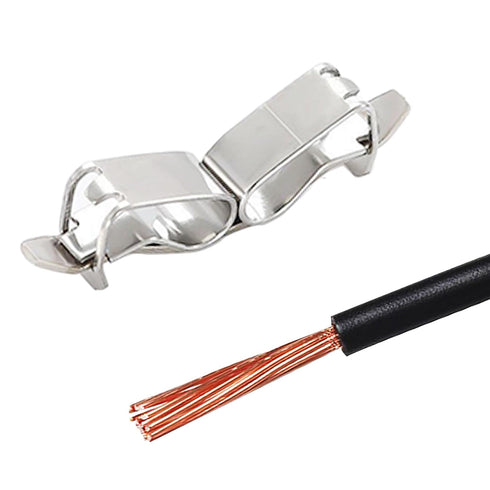 50Pcs Butt Terminals 1 to 1 Inline Electrical Lever Wire Connectors Kit for 28-12 AWG (Orange)