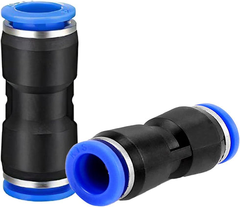 WAFJAMF Straight Push to Connect Fitting, 12mm Tube OD Quick Release Pneumatic Connectors (10 Pcs)
