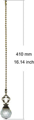 2001 Set 2 LONGSHENG - SINCE - of Vintage-Style Clear Fan Pull Ceiling Fan Chain Pulls Crystal Prism Ball