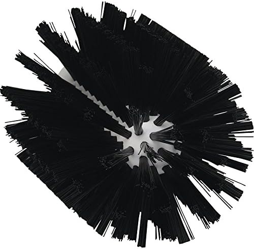Vikan 5380-103-9 Stiff Tube Brush, Polyester, 3-7/8" x 6-1/2" OAL, Black Cleaning Tool