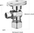 4 Pack Angle Stop Valve 1/2" Nominal Comp x 3/8" OD Comp, Chrome Plated Brass