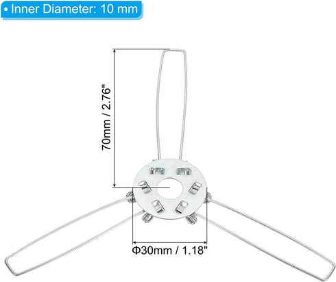 2.8" 20 Pack 3 PATIKIL Lampshade Spring Clip, Metal Fixing Spring Clip Forks Light Shade Adapter for Pendant Lamps