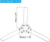 2.8" 20 Pack 3 PATIKIL Lampshade Spring Clip, Metal Fixing Spring Clip Forks Light Shade Adapter for Pendant Lamps