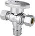 (Pack of 2) 1/4 Turn Dual Pex-A Cold Expansion Outlet Angle Stop Valve - 1/2" Pex-a X (3/8 inch X3/8 inch)
