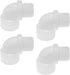 White 3/4 inch 90 Degree Elbow PVC Male to Female Thread Adapter Pipe Pressure Fittings (4pcs)