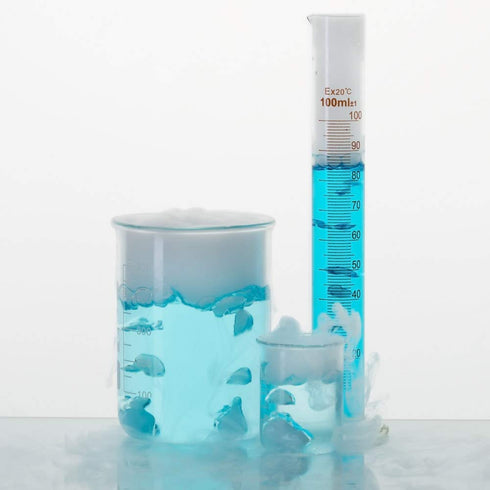 SUPERLELE Glass Graduated Cylinder Set, 10ml, 25ml, 50ml, 100ml, Thick Glass Beaker Set with 2 Droppers.