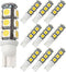 Sago 10 Pack Wedge T10-T5 1w Bulb, 360deg LED Extra Bright, Pure White for Malibu 12v DC Landscape Light