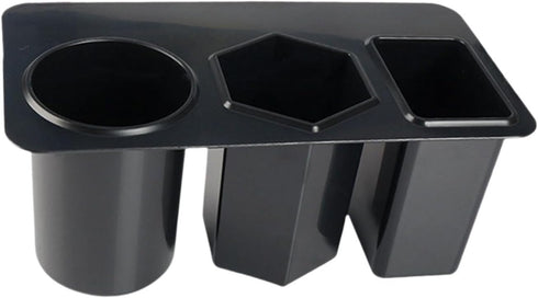 misppro 3 9.06x4.72x3.74 inch- Desk Side Storage Organizer Box with Compartments, Compact Lightweight Sturdy PP