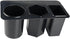 misppro 3 9.06x4.72x3.74 inch- Desk Side Storage Organizer Box with Compartments, Compact Lightweight Sturdy PP