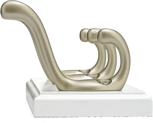 Richelieu Hardware Utility Hook Rack, 10 in (255 mm), Matte Nickel and White