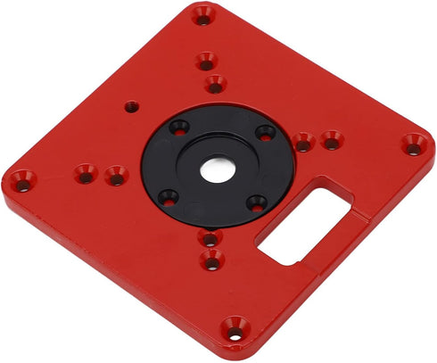 Router Table Insert Plate, Aluminum Alloy Router Plate Wood Tool, Universal Design Accessory for Woodworking, Red