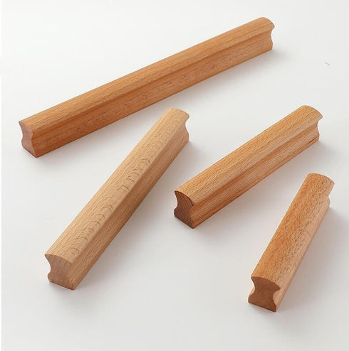 PIYYQNY 6 Pack 64mm/2.5 Inches) Cabinet Hardware Natural Wood Cabinet Pulls Drawer Wardrobe Wooden Handles Suitable