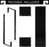 Office Cubicle Shelf Organizer, 24" Hanging File Storage with Hooks, Black Cubicle Accessories Bookshelf for Home Desk