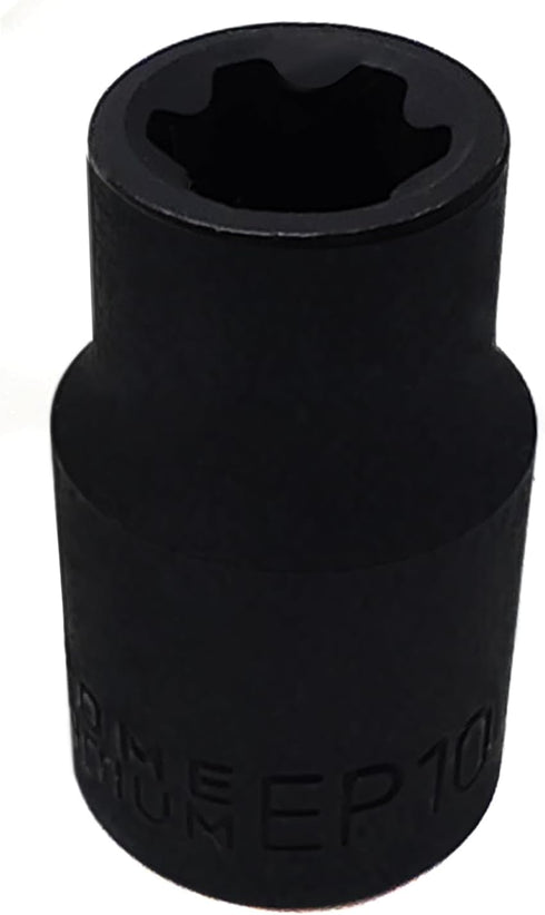 EP Socket EP10, 3/8 Drive Female External E-Torx Plus Socket, High Deformation Prevention Tool