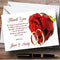 The Card Zoo Red Romantic Rose Rings Personalized Wedding Thank You Cards