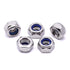 M5-0.8 (50 pcs) Nylon Insert Hex Lock Nuts, 304 Stainless Steel 18-8 Locknut, Bright Finish