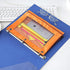 Binder Fabric Pencil Pouch, 3-Ring Pencil Case Bag with Zipper, 4 Pack, Orange