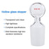 Glass Penny Head Hollow Stopper - Borosilicate Glass for 34/45 Outer Joint, Closed Bottom (5 Pcs)