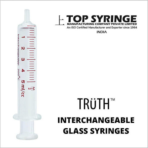 Truth Laboratory Glass Syringe, 5ml Glass Tip (01-08-01-05)