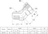 (2-PACK) 6502-05-05 Hydraulic Hose Adapter Fitting 5/16" Male JIC 37° Flare × 5/16" Female JIC 45° Elbow Connector