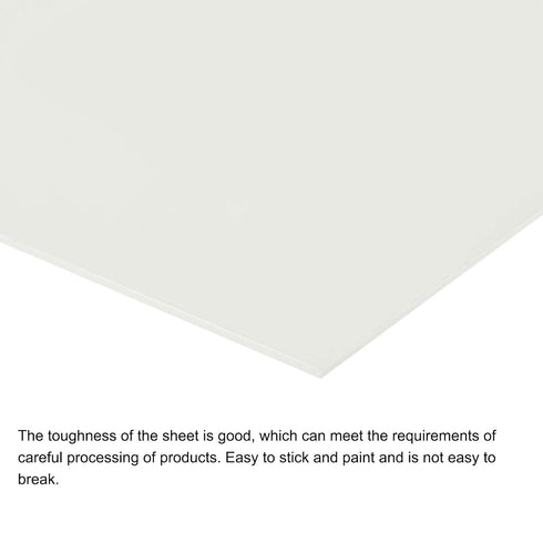 MECCANIXITY White ABS Plastic Sheet - 10x8x0.04inch for Building Model, DIY Crafts, Pack of 4